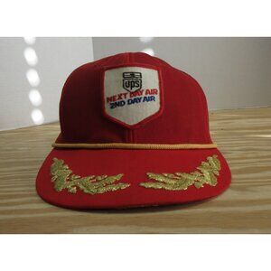 VINTAGE UPS Hat Cap Snapback Rope Next Day 2nd Day Air One Size USA Made
